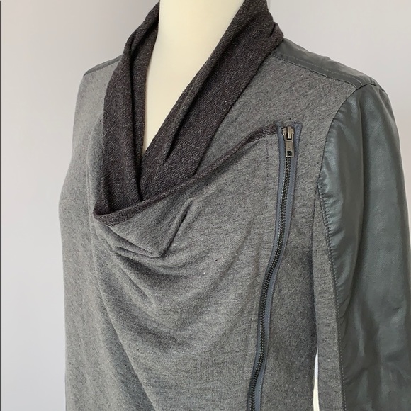 Blank NYC Grey Zip Front Jacket (S) - Picture 3 of 7